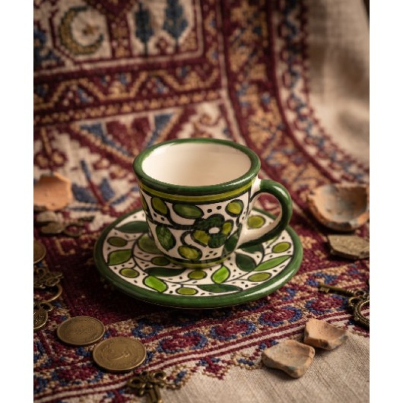 فنجان سليندر مع صحن