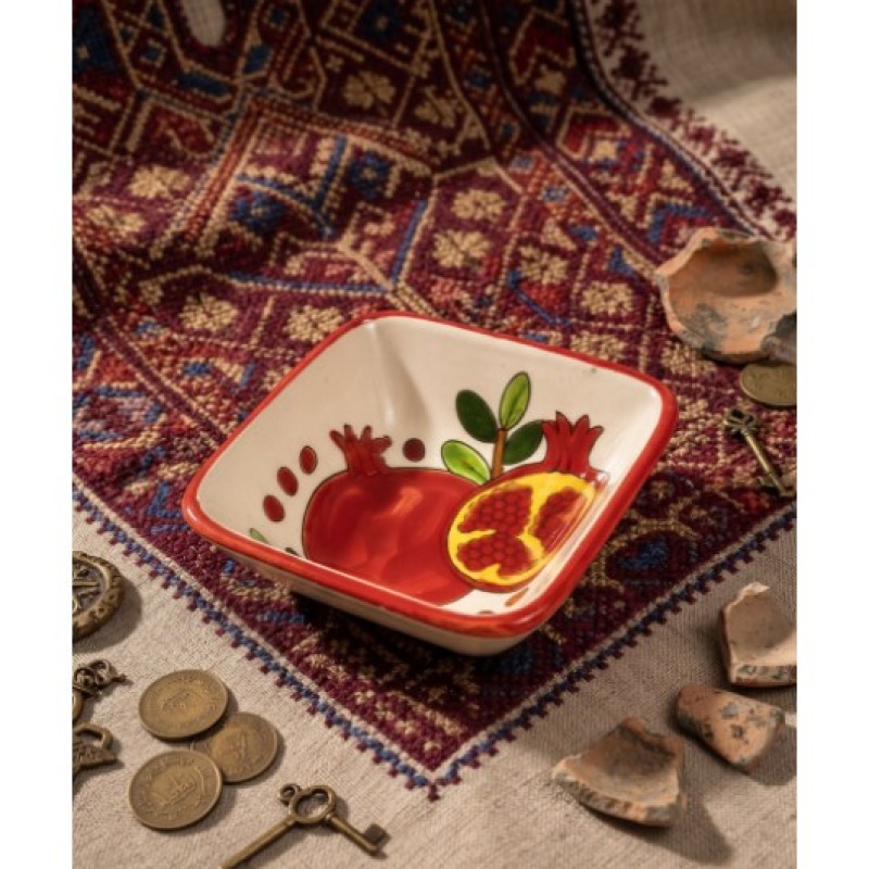 صحن مربع رمان 12سم